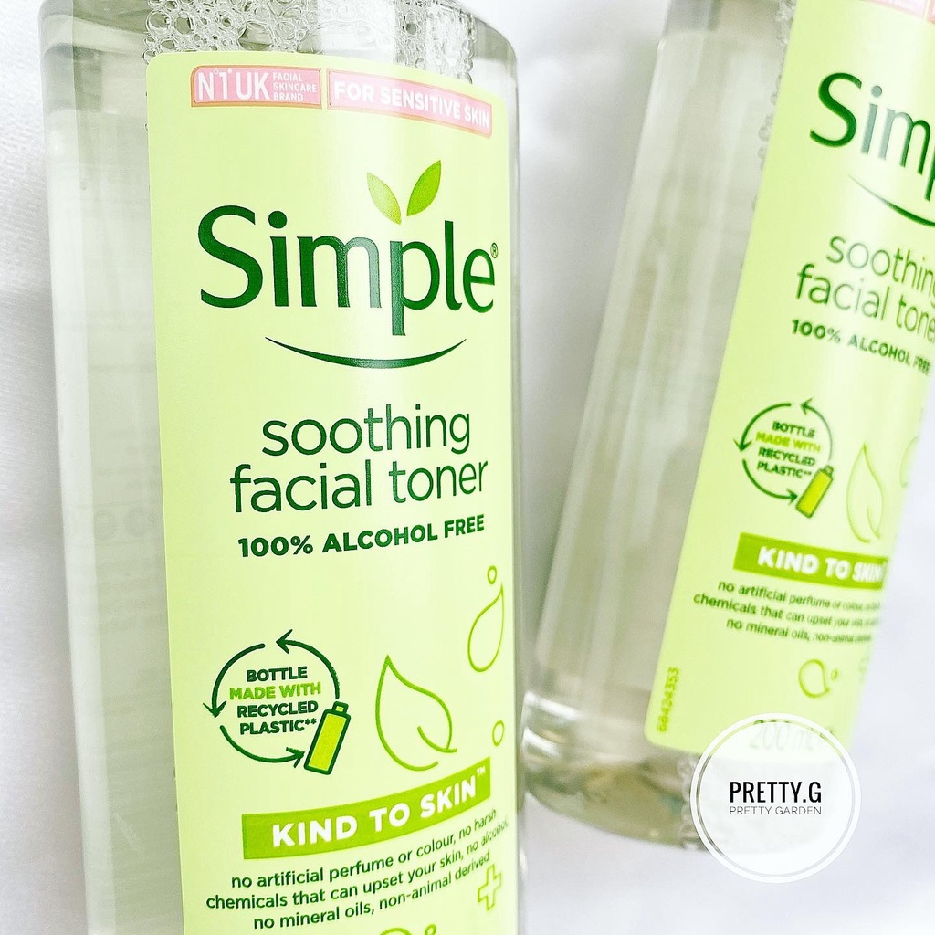 Combo 4 Món Dưỡng Da nhà Simple Kind To Skin Dịu Nhẹ Kể Cả Da Nhạy Cảm Nhất