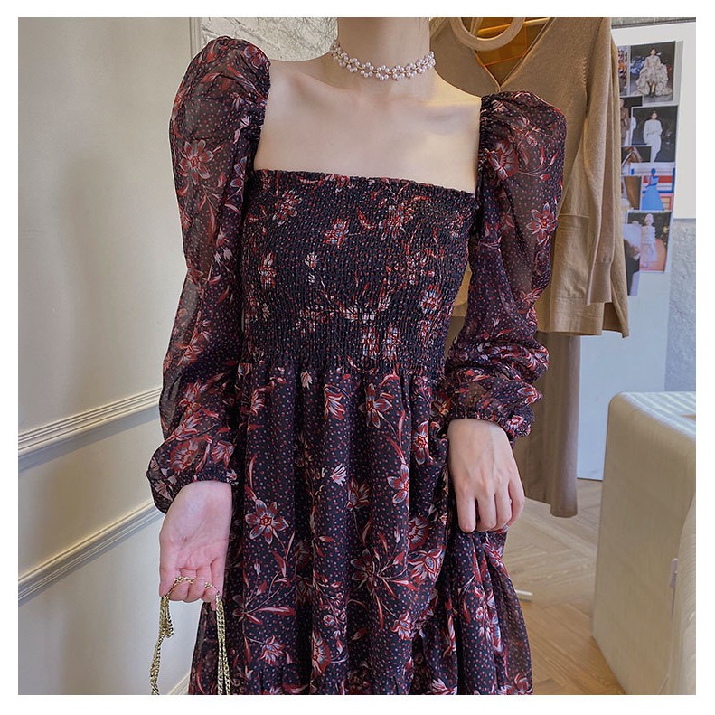 VÁY HÈ voan nữ phối hoa chấm bi dáng dài | BigBuy360 - bigbuy360.vn