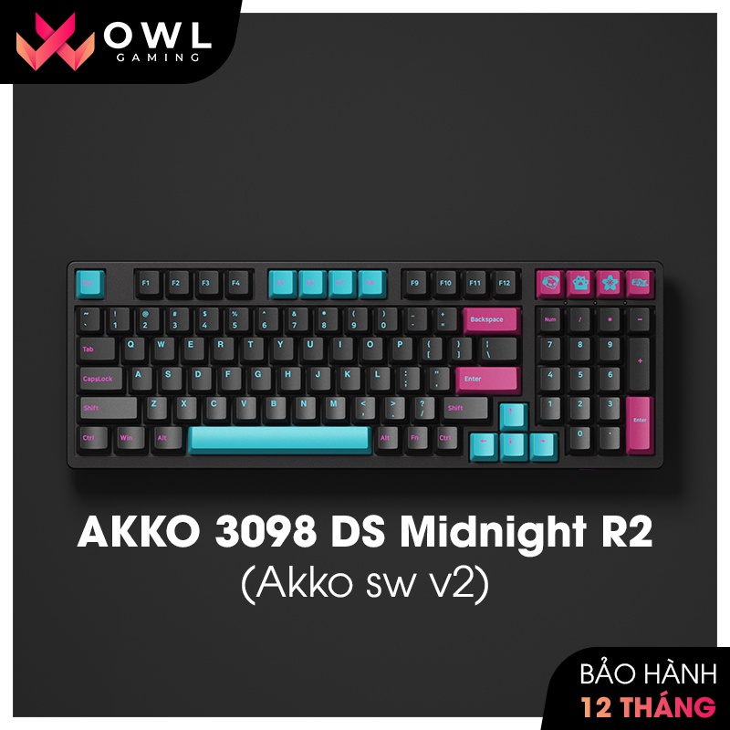 Bàn phím cơ AKKO 3098 DS Midnight R2 (Akko sw v2) - Hàng chính hãng