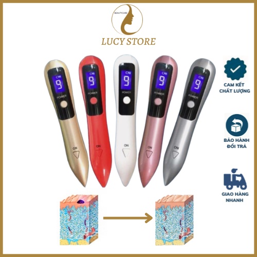 Máy đốt nốt ruồi cầm tay mini, máy đốt mụn ruồi mụn thịt tàn nhang 9 cấp độ - lucy store thiết bị vật tư spa