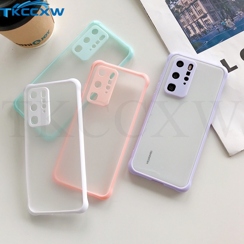 Ốp Điện Thoại Acrylic Cứng Trong Suốt Mạ Viền Sang Trọng Cho OPPO Find X2 X3 Lite X2 Neo A59 A59S F1S Reno 3 4 Pro