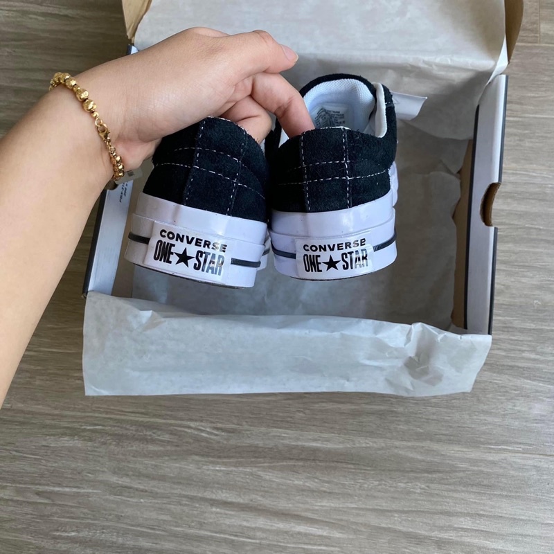 GIÀY CON.VER LOW ONE STAR BLACK BASIC DA LỘN