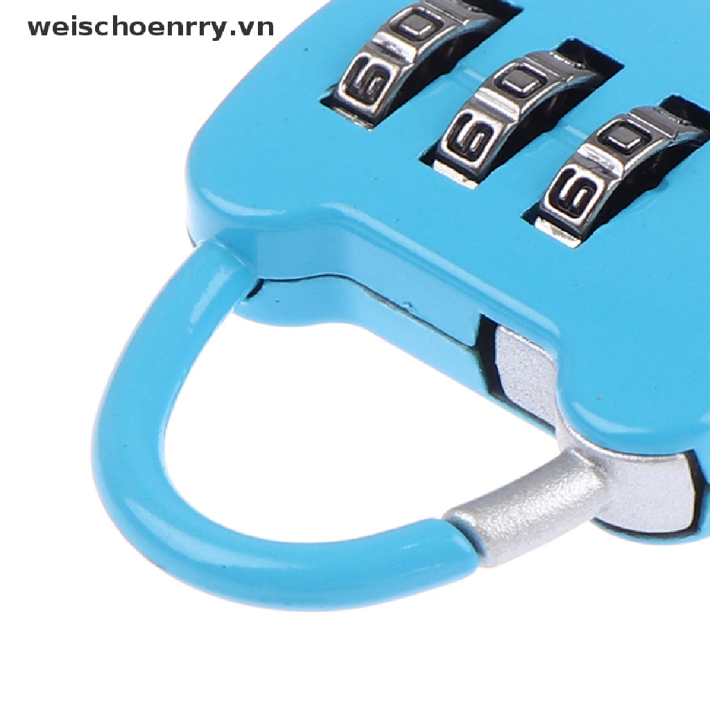 Ổ khóa mật khẩu 3 chữ số mini bằng kim loại nhỏ gọn tiện dụng khi du lịch