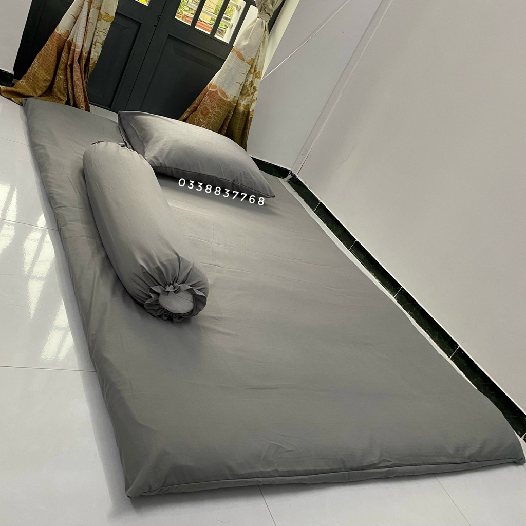 Bọc Nệm,Aó Nệm Topper 2 Mặt Có Khóa Khéo Vải Cotton Tici Thoáng Mát Kích Thước 1m/1m2/1m4/1m6/1m8 x 2m dày 5-9cm.