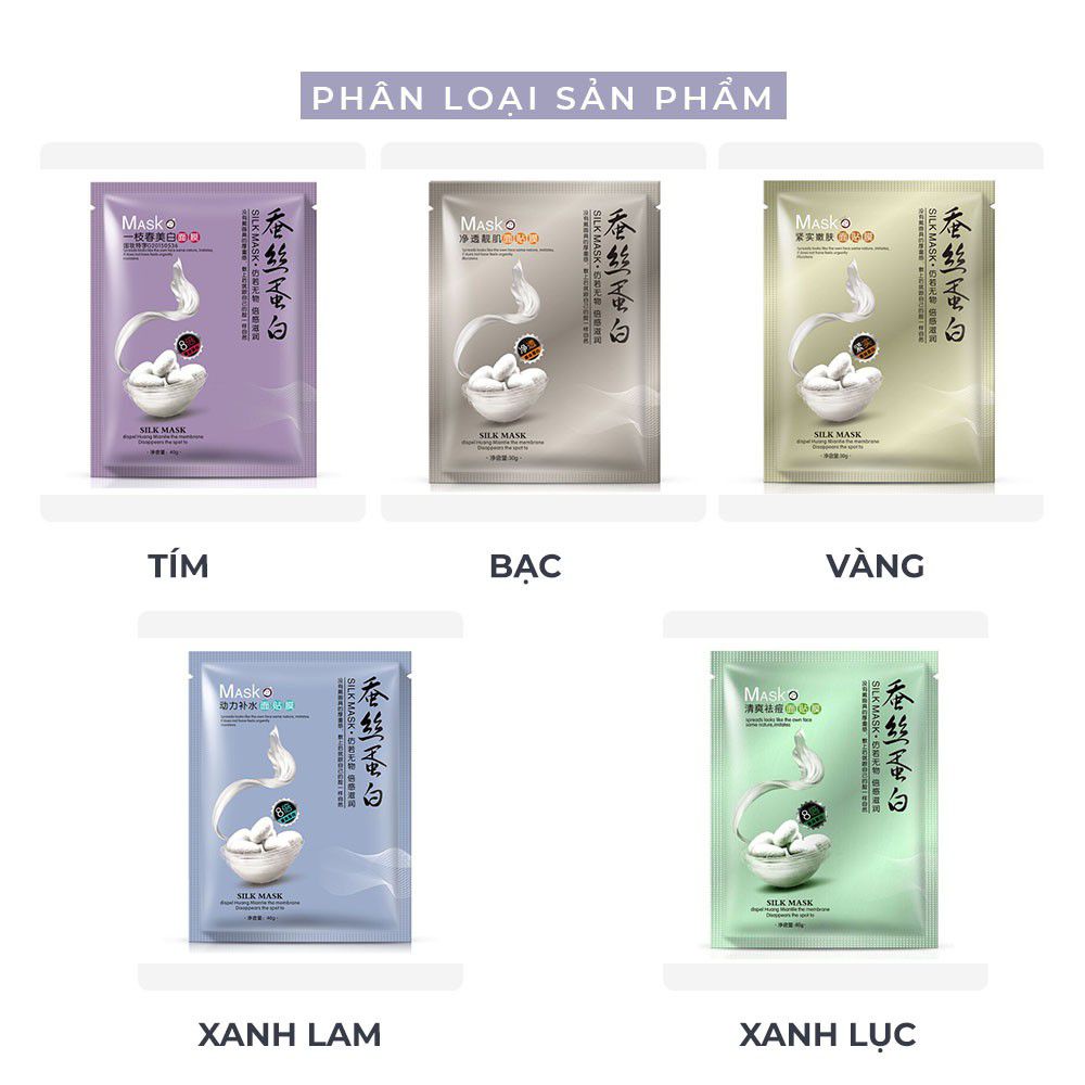 Mặt nạ giấy dưỡng da ngăn ngừa mụn cấp ẩm thải độc tơ tằm DAKAVA MN02 | BigBuy360 - bigbuy360.vn