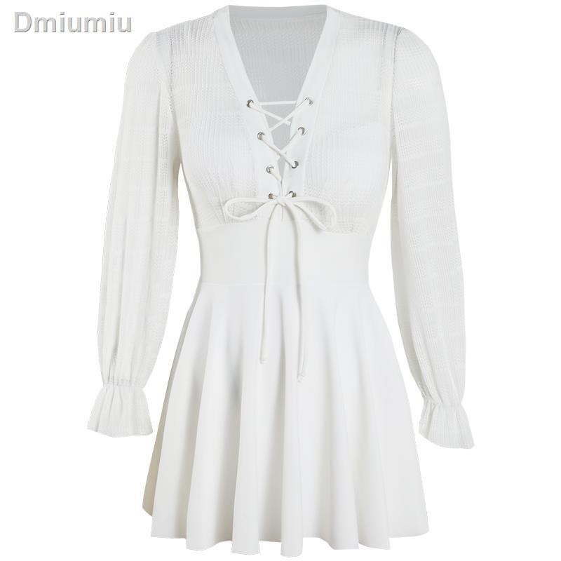 ●◄♨Phụ nữ suối nước nóng che bụng để lộ áo tắm một mảnh màu trắng dài tay kiểu cổ tích của người hâm mộ váy mỏng | BigBuy360 - bigbuy360.vn