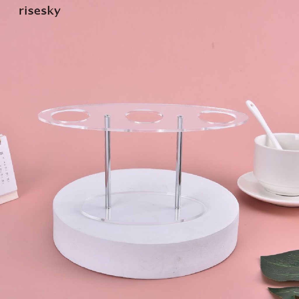Giá Đỡ Kem Ốc Quế 3 Lỗ Bằng Acrylic Trong Suốt Có Thể Tháo Rời Tiện Dụng DIY ♨Trên đó