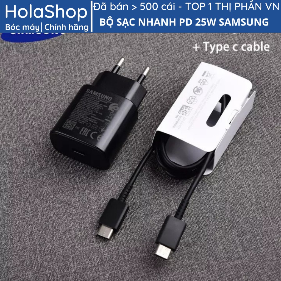 Bộ sạc nhanh PD 25w Samsung chính hãng Note 10, Note 20, A71, A70, A80, A90, S20, S20+, S20 Ultra, Note 10/10+