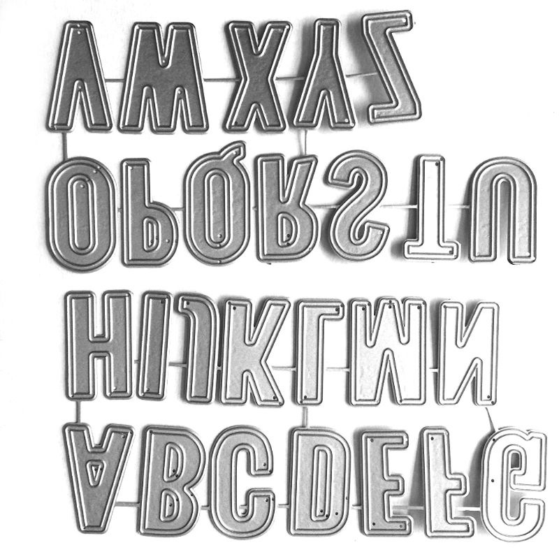 Khuôn Cắt Giấy Làm Từ Kim Loại Hình Chữ Cái Alphabet Trang Trí Scrapbook