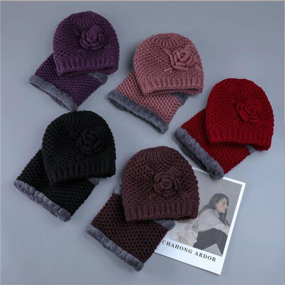 SUMU Mũ beanie Trùm Đầu Giữ Ấm Cho Phụ Nữ Lớn Tuổi