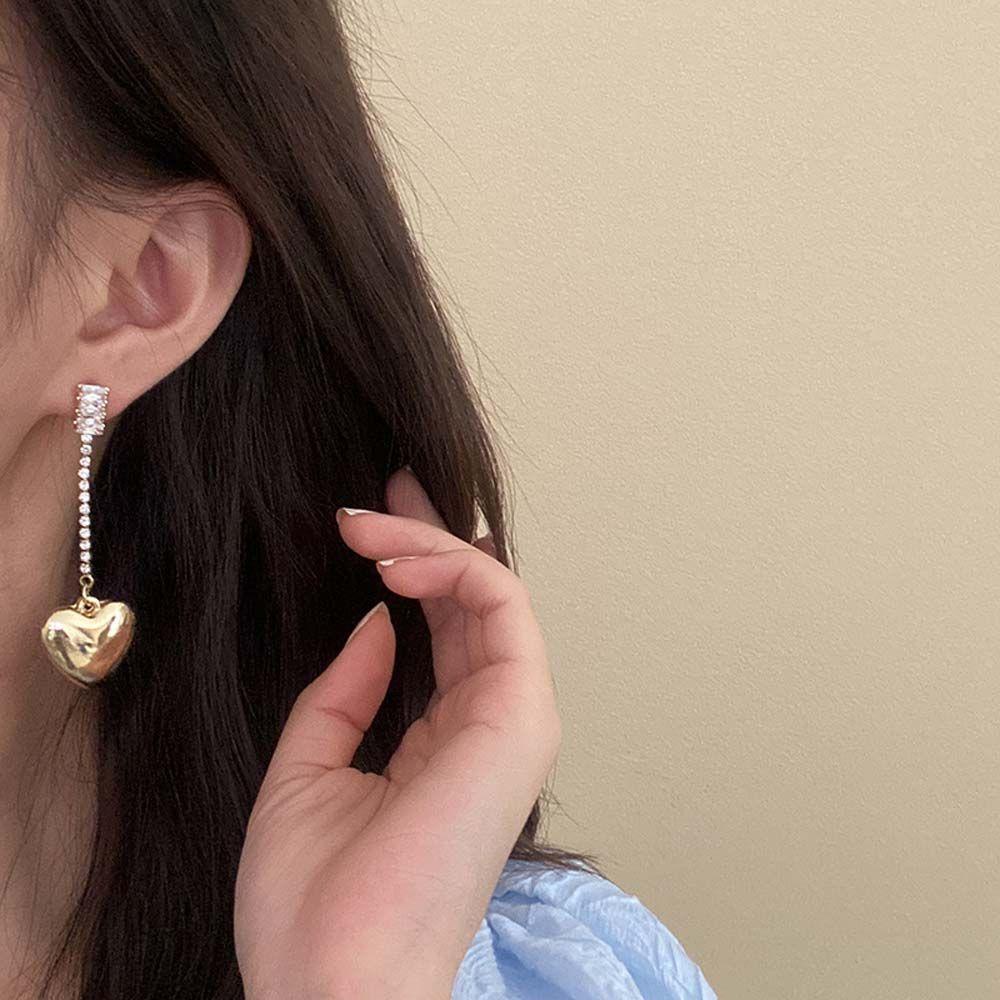 MOCHO Bông Tai Dáng Dài Đính Đá Nhiều Màu Sắc Thời Trang Cho Nữ