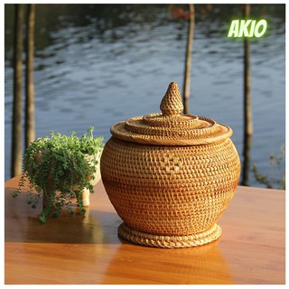 [AKIO HOUSEWARE] Bộ ủ ấm tích đan bằng tay cao cấp