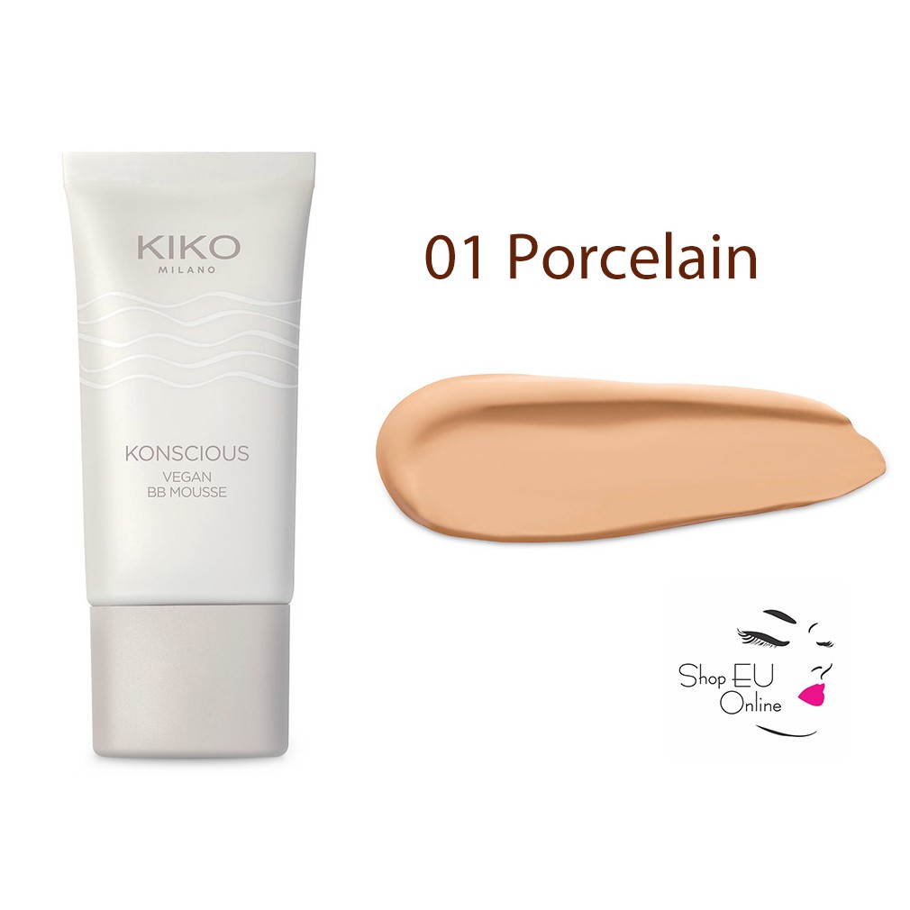 Kem nền BB kiko dạng mousse siêu nhẹ Konscious Vegan BB - Kem nền hữu cơ che khuyết điểm tự nhiên kiko milano - Italia