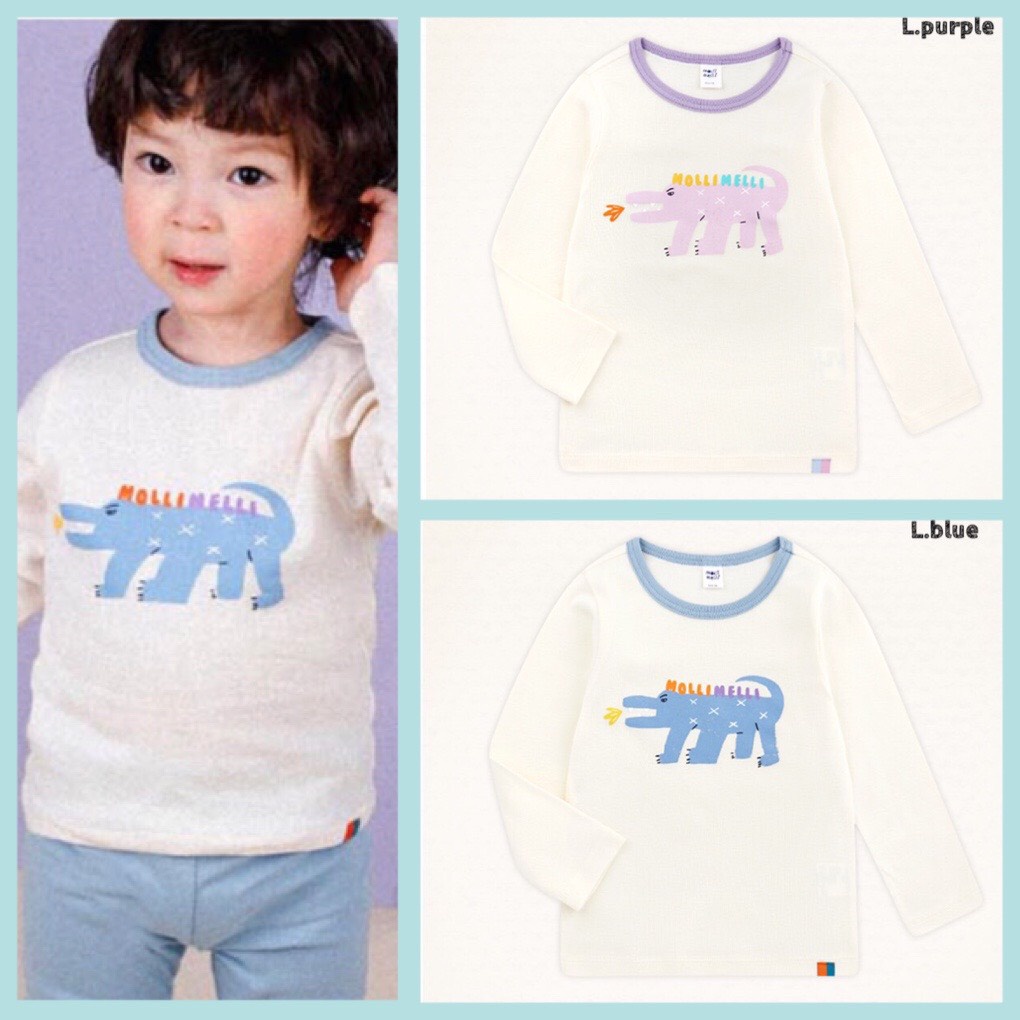Áo thun in hình cá sấu phun lửa Moli. HA2587