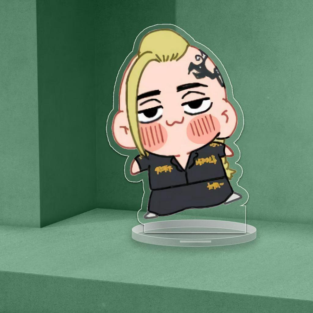 Mô Hình Standee  Lắc Lư Standee Lò Xo Tokyo Revengers Chibi Takemichi Mikey Draken Chất Liệu Acrylic Decor Bàn Học Tra