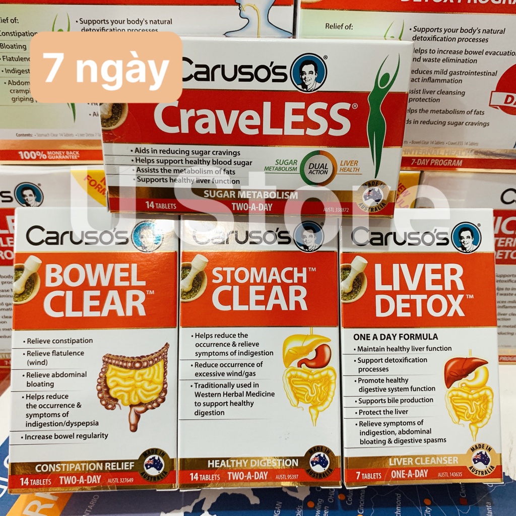 Liệu Trình Thải Độc Cơ Thể 5 Ngày, 7 Ngày Và 15 Ngày Carusos Quick Cleanse Internal Cleansing Detox Program