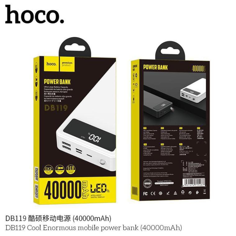 Pin Sạc Dự Phòng Dung Lượng 40000mAh chính hãng Hoco DB119