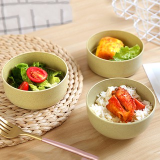 HCM - Hộp cơm lúa mì 2 ngăn có ngăn đựng canh kèm chén lúa mì