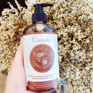 Dầu gội thảo dược L'aturelle- thảo dược gội đầu 100% thành phần tự nhiên, detox da đầu, tóc chắc khoẻ, phục hồi hư tổn