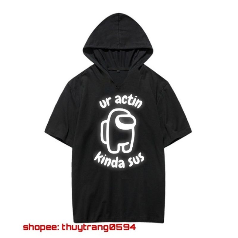 Áo Hoodie Tay Lửng Game Among Us Phản Quang Cực Đẹp