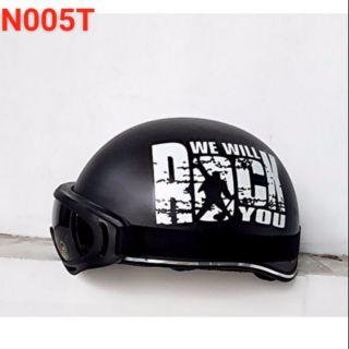 Nón bảo hiểm phượt nón bảo hiểm kèm kính nón bảo hiểm rock nón bảo hiểm nam nữ thời trang nón bảo hiểm in chữ đẹp