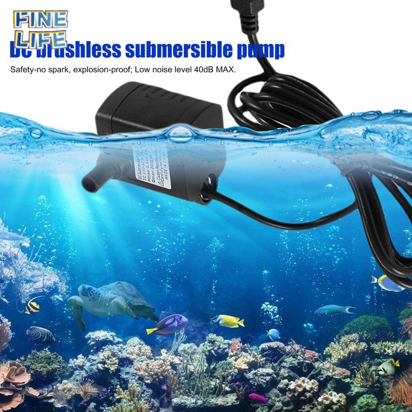 DC3.5-9V 3W Brushless DC Submersible Water Pump USB Fountain Fish Tank Pump