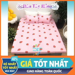 Ga Và Vỏ Gối Dâu Tây Hồng Luôn Được Cái Bé Gái Yêu Thích - Đủ Size