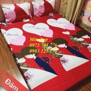 Ga trải giường 1m8x2m không kèm vỏ gối cotton poly