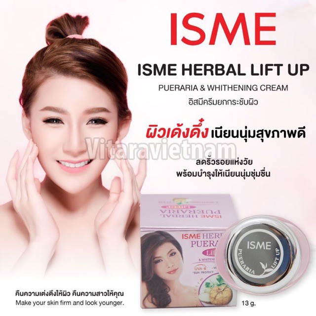 Kem nâng cơ chống chảy xệ ISME Herbal Pueraria Lift Up - Whitening Cream 13g