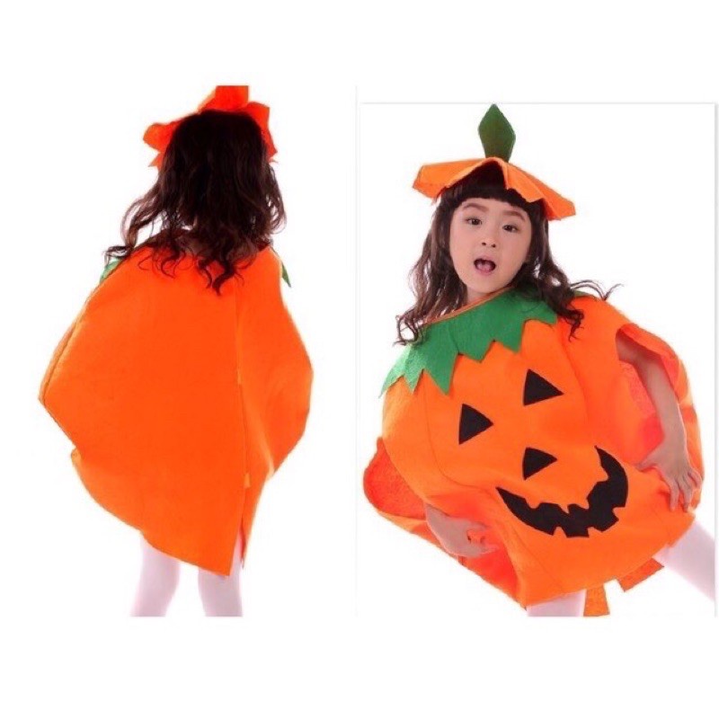 Áo hoá trang haloween kèm mũ hình bí ngô