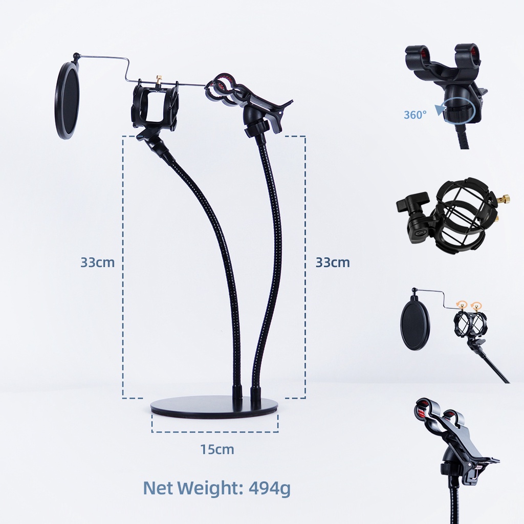 Điện thoại / Chân đế Mic, Đế để bàn Di động và Cố định Đa chức năng
