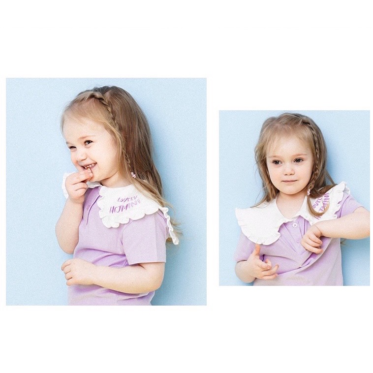 Set đồ bé gái. Bộ Heji.mini Lovely tím BH85