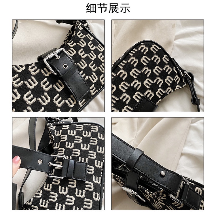 Túi Xách JASMIN NOIR Đeo Vai Vải Bạt Thời Trang Nữ Đơn Giản