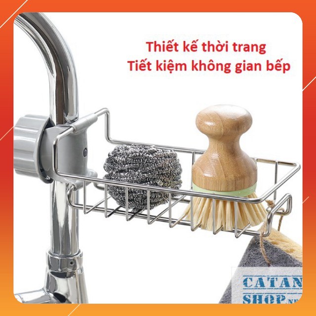 Giỏ treo inox vòi bồn rửa chén tiện dụng