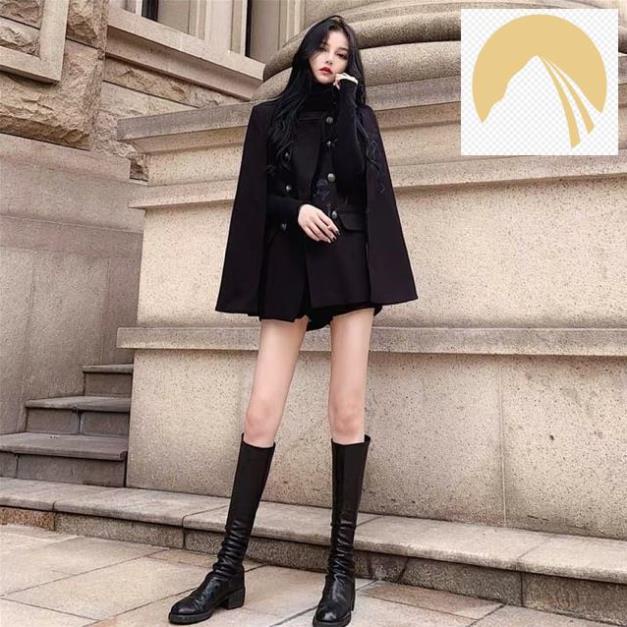 [ Sale nhanh] [ORDER] Áo khoác dạ cape đính khuy sang chảnh (có ảnh + video) | BigBuy360 - bigbuy360.vn