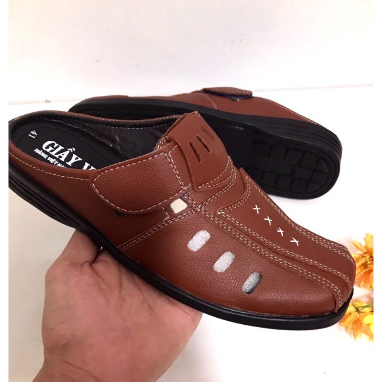 Dép sapo nam mẫu mới..màu vàng bò..có lổ thoáng mát | BigBuy360 - bigbuy360.vn