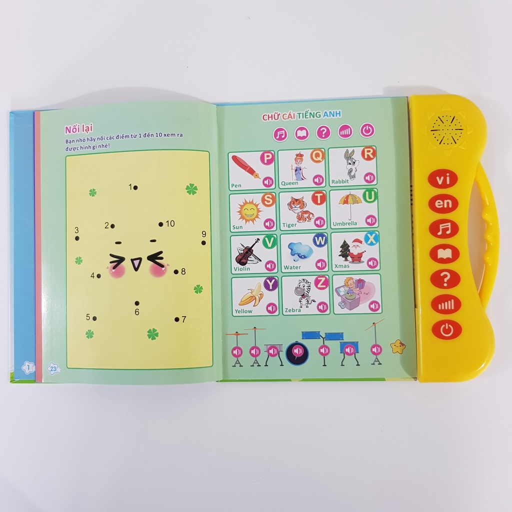  Sách điện tử song ngữ Anh Việt cho trẻ em 1 - 7 tuổi Thanh Nga, kèm pin