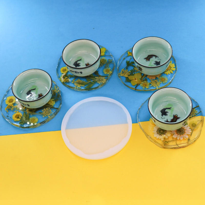 Khuôn Silicone Hình Tròn Dùng Làm Đế Lót Ly DIY