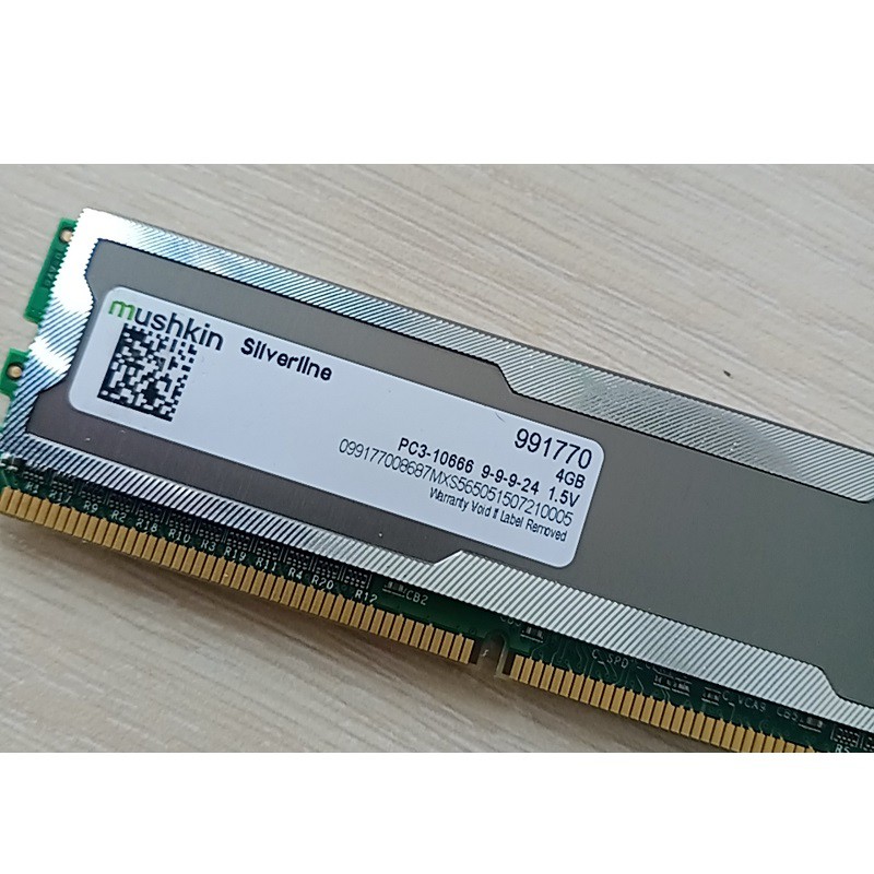 RAM PC DDR3 4GB BUS 1333 hoặc 1600, RAM BỘ HIỆU MUSHKIN SILVERLINE, hãng tháo máy chính hãng, bảo hành 3 năm