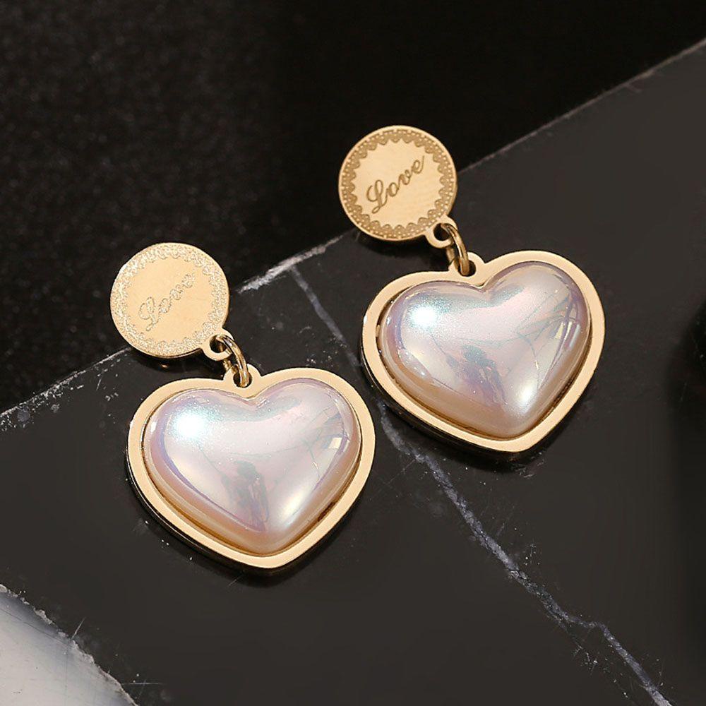 AROMA Vòng Cổ Choker Bằng Thép Titan Mặt Hình Vỏ Sò Trái Tim Thời Trang Cho Nữ