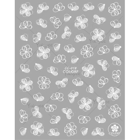 ❤️❤️Miếng Dán Móng Tay Phối Ren Trắng Ba Chiều Phong Cách Nhật Bản Mới