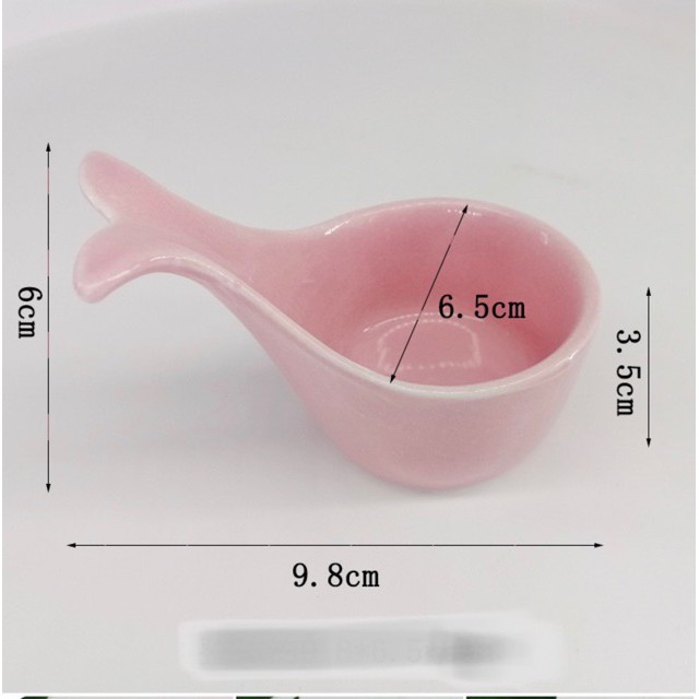 Bát ăn dặm gốm sứ hình đuôi cá 6x6,5cm chịu nhiệt an toàn tuyệt đối,men bát siêu mịn và sáng cho bé