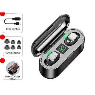 [ BÁN SỈ ] Tai Nghe Bluetooth True Wireless AMOI F9 5.0 Cảm Ứng Vân Tay - Led Hiển Thị Pin, Chống Nước Kiêm Sạc Dự Phòng