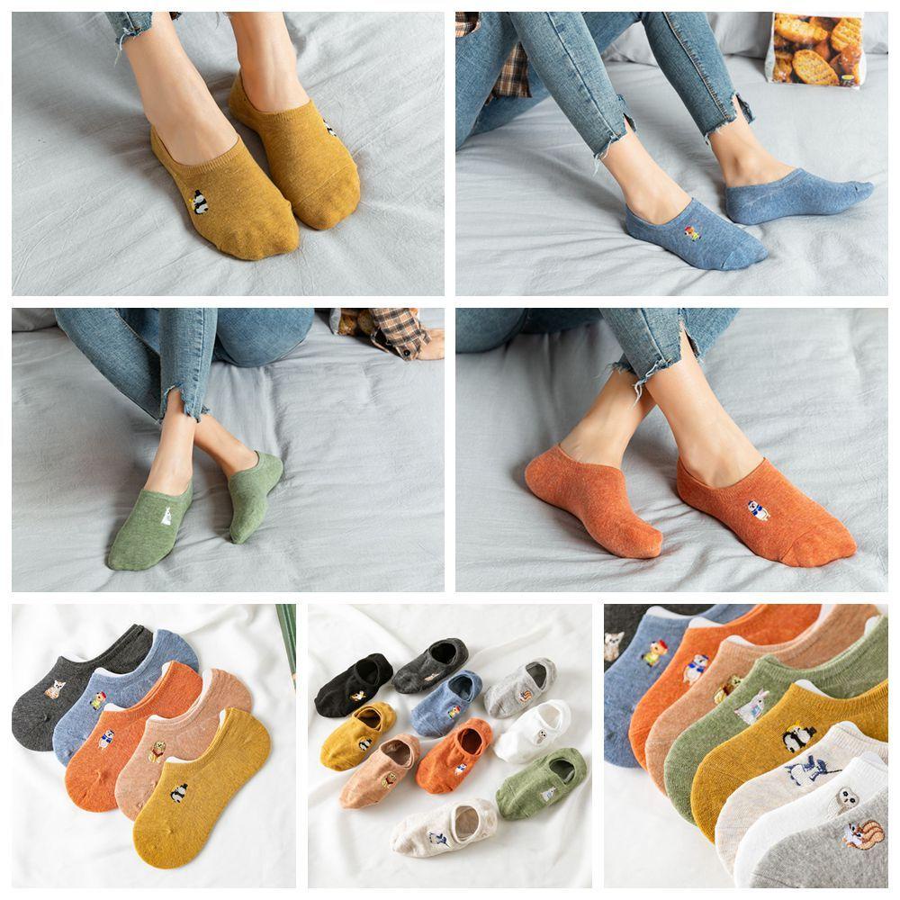 Tất Cổ Chân Thoáng Khí In Hình Thú Hoạt Hình Dễ Thương