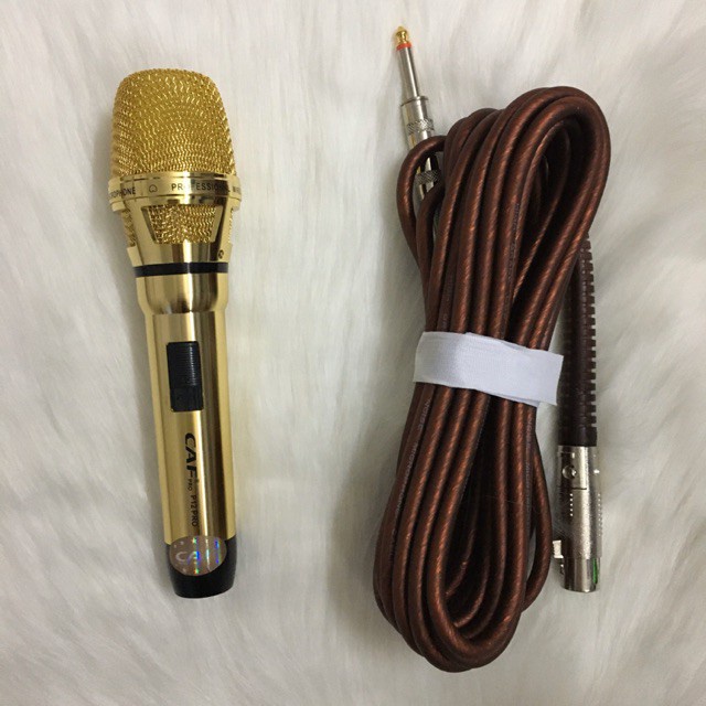 Micro karaoke có dây CAF P12 làm bằng kim loai chống va đập méo mó, phòng karaoke, dành cho hệ thống âm thanh gia đình