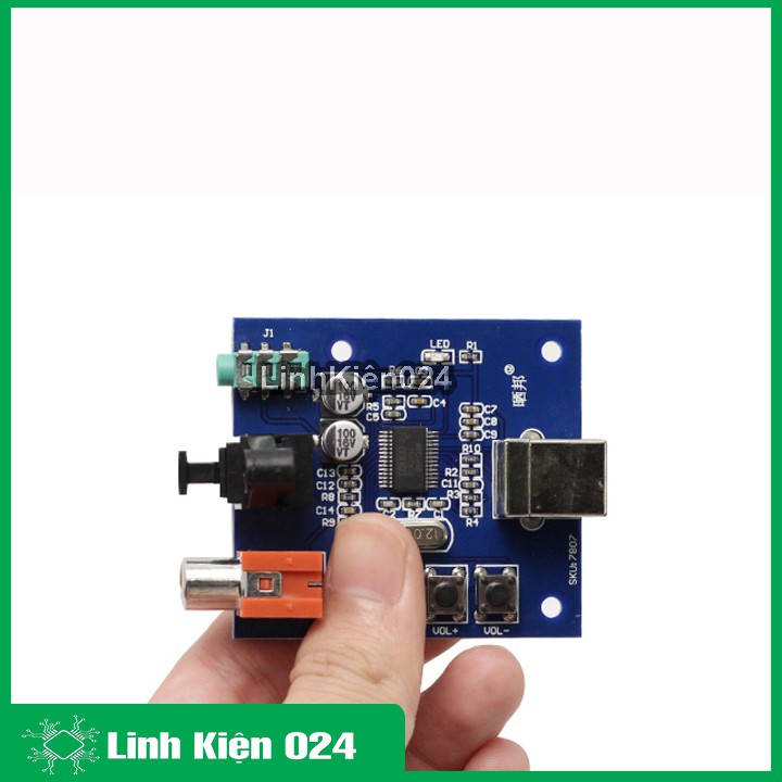 Module giải mã card âm thanh PCM2704 cổng USB điện áp 5VDC