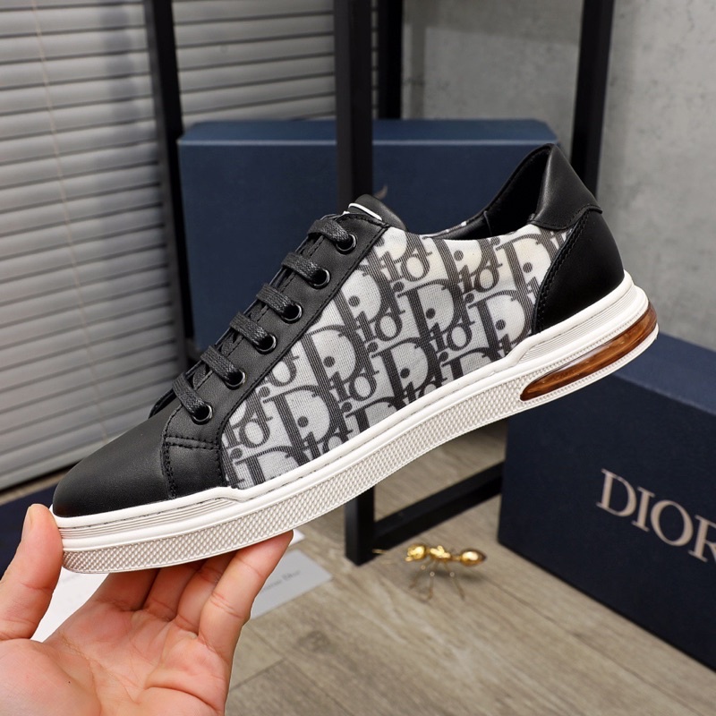 Giày thể thao nam hai cạnh in chữ thương hiệu Dior CD cao cấp