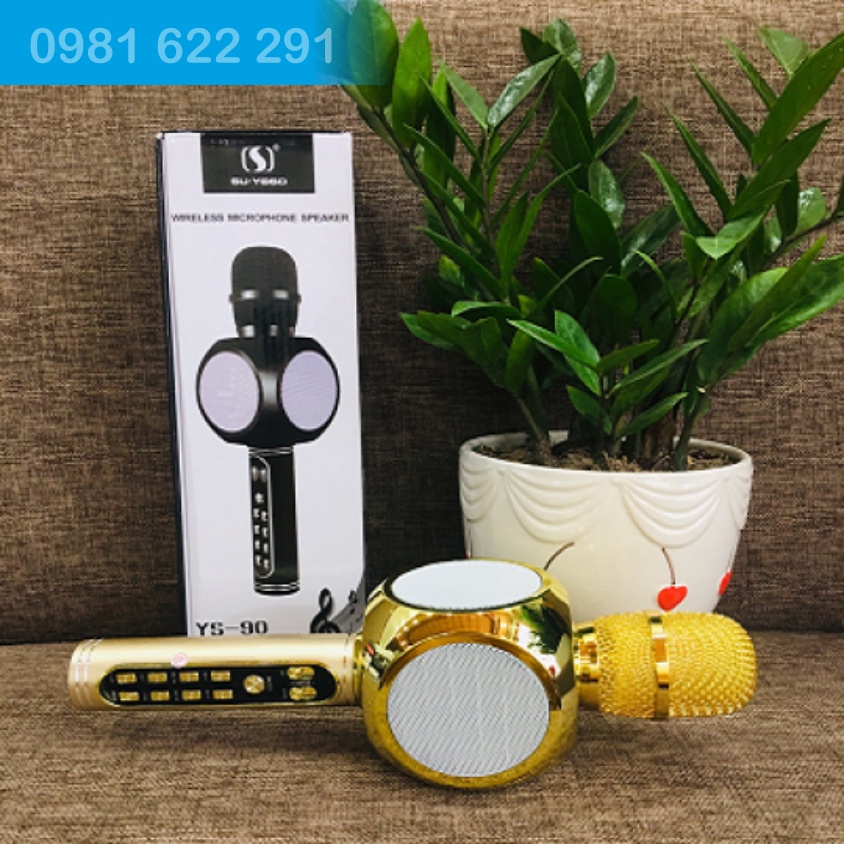 MICRO YS90- MIC KHÔNG DÂY KARAOKE ĐA NĂNG KIÊM LOA BLUETOOTH