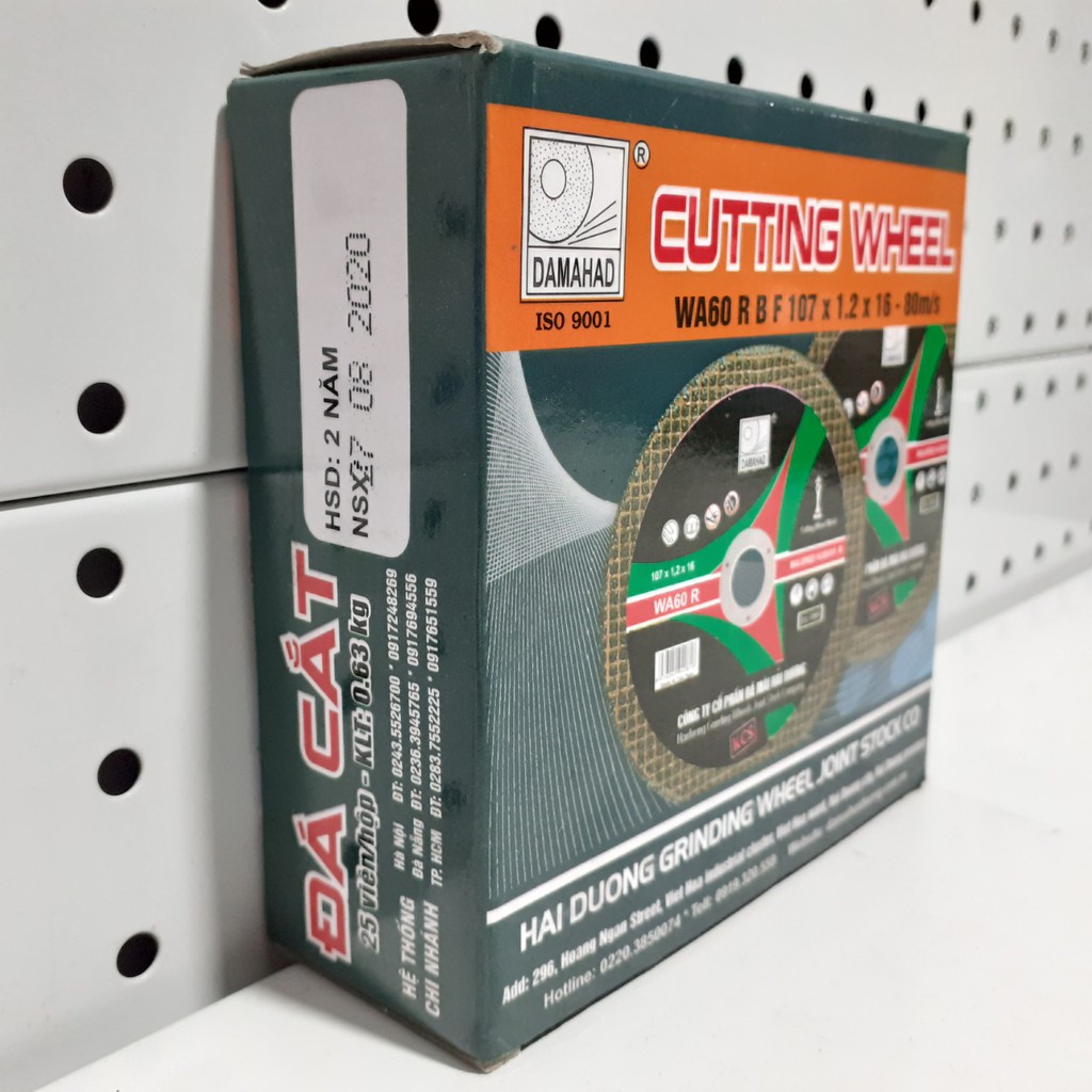 Đá cắt sắt 107mm Hải Dương xanh mỏng 107x1.2x16mm