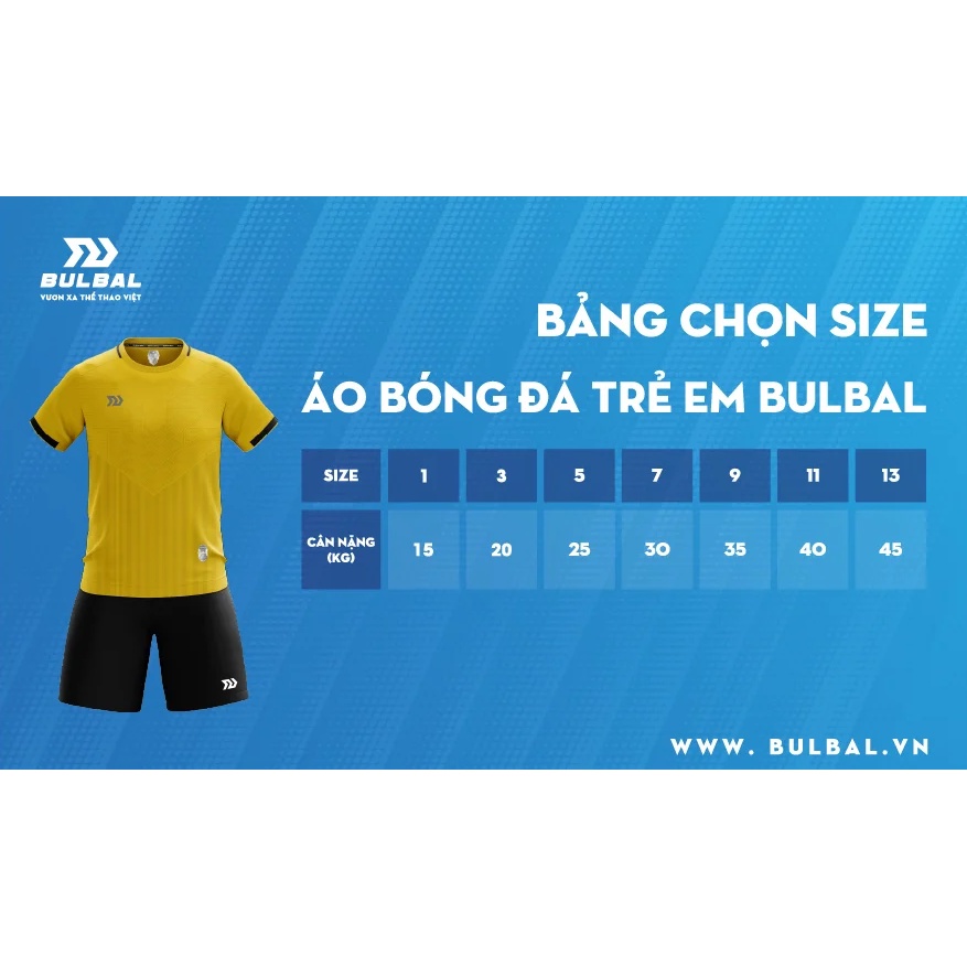 Bộ Quần Áo Bóng Đá Trẻ Em Bulbal Sonic 2